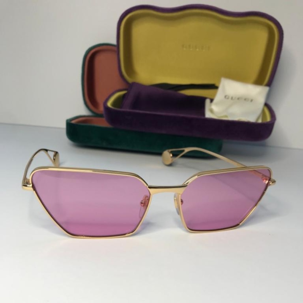 New 💯Authentic- GUCCI Pink Geometric Ladies Sunglasses
GG0538S 005 63 - Picture 7 of 17